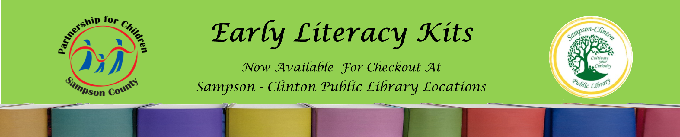 Sampson-Clinton Early Literacy Kits Banner
